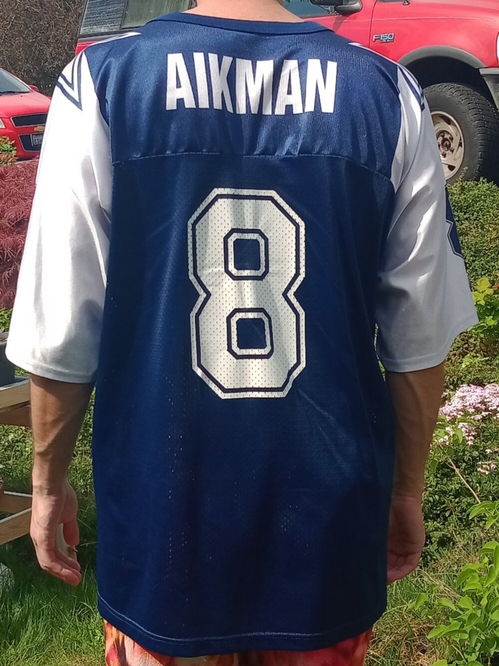 1990s Dallas Cowboys Troy Aikman Champion NFL Jersey size 48